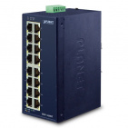 Industrial Ethernet Switch Planet ISW-1600T, IP30, 16-Port 10/100TX, -40~75 C, dual redundant power input on 12-48VDC / 24VAC terminal block