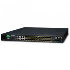 Managed Gigabit Switch Planet SGS-6341-16S8C4XR, Layer 3, 16-Port 100/1000X SFP + 8-Port Gigabit TP/SFP 1000X SFP + 4-Port 10G SFP+, Stackable with 12V DC Redundant Power