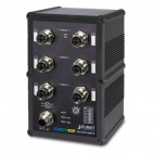 Industrial Managed Ethernet Switch Planet IGS-5227-6MT-X, IP67-rated, L2+, 6-Port 10/100/1000T X-coded M12, -40~75 degrees C, ERPS Ring, 1588, Modbus TCP
