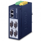 Industrial Modbus Gateway Planet IMG-2400T, IP40, 4-Port RS232/RS422/RS485, 2 x 10/100BASE-TX, -40~75 degrees C, 15KV isolation, dual 12~48V DC, 2xDI + 2xDO, Modbus RTU/ASCII, Master/Slave