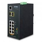 Industrial Managed Switch Planet IGS-4215-4P4T2S, IP30, L2/L4, 4-Port 10/100/1000T 802.3at PoE + 4-Port 10/100/100T + 2-Port 100/1000X SFP, -40~75 degrees C, dual redundant power input on 48~56VDC terminal block, SNMPv3, 802.1Q VLAN, IGMP Snooping, SSL