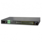 Managed Metro Ethernet Switch Planet MGSW-24160F, L2/L4, 16-Port 100/1000Base-X SFP + 8-Port 10/100/1000Base-T, AC+2 DC, DIDO