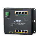 Wall-mount Managed Ethernet Switch Planet WGS-4215-8P2S, IP30, IPv6/IPv4, 8-Port 1000T 802.3at PoE + 2-Port 100/1000X SFP, -40 to 75 C, dual power input on 48-56VDC terminal block and power jack, SNMPv3, 802.1Q VLAN, IGMP Snooping, SSL, SSH, ACL