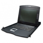 Combo VGA LCD IP KVM Switch Planet IKVM-210-16M, 16-Port, 17", 1280x1024 video quality, Up to 256 computers, On Screen Display (OSD), Quick View Setting (QVS), Hotkey, Stackable, 1U rack-mount, Multiplatform–Windows, Linux, Mac, Sun