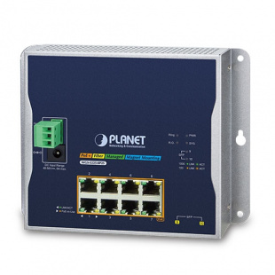 Wall-mount Managed Switch Planet WGS-5225-8P2S, IP30, IPv6/IPv4, L2+ 8-Port 10/100/1000T 802.3at PoE + 2-Port 100/1000X SFP, -40~75 degrees C, dual power input on 48-56VDC terminal block and power jack, ERPS Ring, 1588, Modbus TCP, ONVIF, SNMPv3, 802.1Q V фото 828