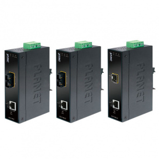 Industrial Gigabit Converter Planet IGT-905A, IP30, SNMP Manageable 10/100/1000Base-T to MiniGBIC (SFP) фото 786