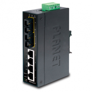 Industrial Ethernet Switch Planet ISW-621T, IP30, 4-Port + 2-Port 100Base-FX (SC), Slim Type, -40 - 75 C фото 765