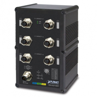 Industrial Managed Ethernet Switch Planet IGS-5227-6MT, IP67-rated, L2+, 6-Port 10/100/1000T A-coded M12, -40~75 degrees C, ERPS Ring, 1588, Modbus TCP фото 797