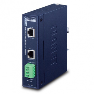 Industrial PoE++ Splitter Planet IPOE-173S, IP30, Single-Port 10/100/1000T 802.3bt, - 12V & 24V ( -40~75 degrees C, 802.3bt type 4 PD, PoH compatible) фото 904