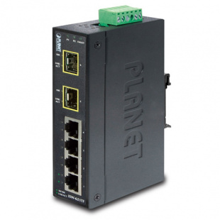 Industrial Ethernet Switch Planet ISW-621TS15, IP30, 4-Port + 2-Port 100Base-FX (15KM), Slim Type, -40 - 75 C фото 767