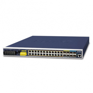 Managed PoE Switch Planet IGS-6325-24P4X, IP30, 19" Rack Mountable Industrial, L3, 24-Port 10/100/1000T 802.3at PoE + 4-Port 10G SFP+ (-40 to 75 C, dual redundant power input on 48~56VDC, DIDO, ERPS Ring, 1588, Modbus TCP, ONVIF, Cybersecurity featur фото 823