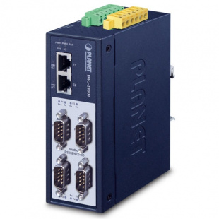 Industrial Modbus Gateway Planet IMG-2400T, IP40, 4-Port RS232/RS422/RS485, 2 x 10/100BASE-TX, -40~75 degrees C, 15KV isolation, dual 12~48V DC, 2xDI + 2xDO, Modbus RTU/ASCII, Master/Slave фото 813