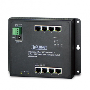 Wall-mount Managed Ethernet Switch Planet WGS-4215-8T2S, IP30, IPv6/IPv4, 8-Port 1000TP + 2-Port 100/1000F SFP, -40 to 75 C, dual redundant power input on 12-48VDC / 24VAC terminal block and power jack, SNMPv3, 802.1Q VLAN, IGMP Snooping, SSL, SSH, ACL фото 826