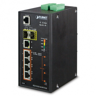 Industrial Full Managed Switch Planet IGS-5225-4UP1T2S, IP30, L2+/L4, 4-Port 60W 1000T Ultra PoE+ 1-Port 1000T + 2-port 100/1000X SFP, -40 to 75 C, dual redundant power input on 48~56VDC terminal block, DIDO, ERPS Ring Supported, 1588, Modbus TCP, ONVIF  фото 878
