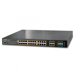 Gigabit Ethernet stackable Switch Planet SGS-5220-24P2X, IPv6, L2+/L4, 24-Port 10/100/1000BaseT 802.3at PoE+ plus 2-Port 10G SFP+, trunking stack up to 16 units фото 366