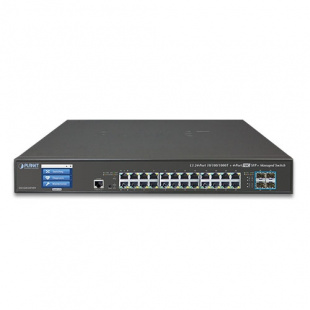 Managed Switch Planet GS-5220-24T4XVR, L2+/L4 24-Port 10/100/1000T + 4-Port 10G SFP+ with Color LCD Touch Screen, Hardware Layer3 IPv4/IPv6 Static Routing, ERPS Ring, Cybersecurity features, W / 48V Redundant Power фото 326