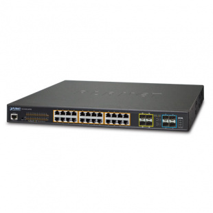 Managed Switch Planet GS-5220-24P4XR, L2+/L4, 24-Port 10/100/1000T 802.3at PoE with 4 shared SFP + 4-Port 10G SFP+, with Hardware Layer3 IPv4/IPv6 Static Routing,  W/ 48V Redundant Power (400W PoE Budget, ONVIF) фото 389