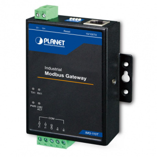 Industrial Modbus Gateway Planet IMG-110T, 1-port RS422/485 Serial to Ethernet, -40~75 degrees C, 9~48V DC фото 808