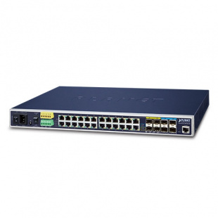 Industrial Managed Core Ethernet Switch Planet IGS-6325-20T4C4X, IP30, 19" Rack Mountable, L3, 24*1000T with 4 shared 100/1000X SFP + 4*10G SFP+ (-40 to 75 C, AC + 2 DC, DIDO), ERPS Ring, 1588, Modbus TCP, Cybersecurity features, Hardware Layer3 OSPF фото 796