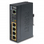 Industrial Gigabit POE Extender Planet IPOE-E174, IP30, 1-Port 60W Ultra POE to 4-Port 802.3af/at, -40 to 75 C t('фото') 0
